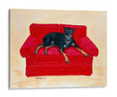 Dobie En Rojo - Nina Ramos | Cuadro decorativo de Canvas Lab