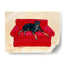 Dobie En Rojo - Nina Ramos | Cuadro decorativo de Canvas Lab