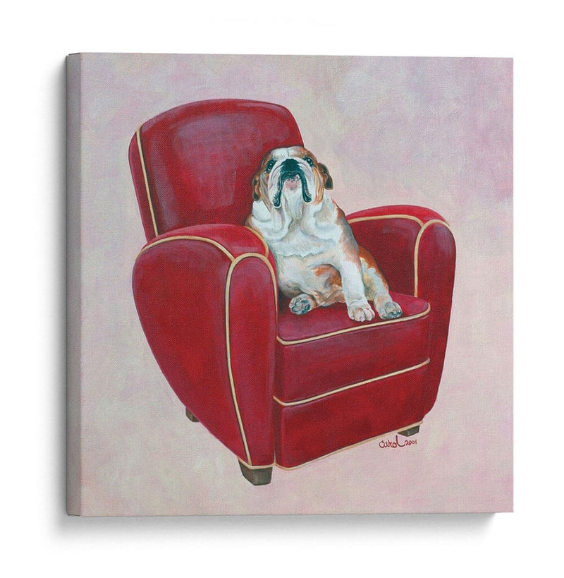 Bulldog En Rojo - Nina Ramos | Cuadro decorativo de Canvas Lab