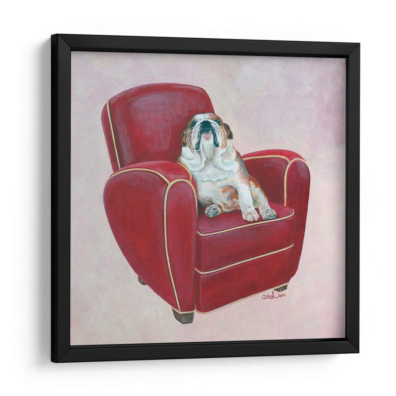 Bulldog En Rojo - Nina Ramos | Cuadro decorativo de Canvas Lab