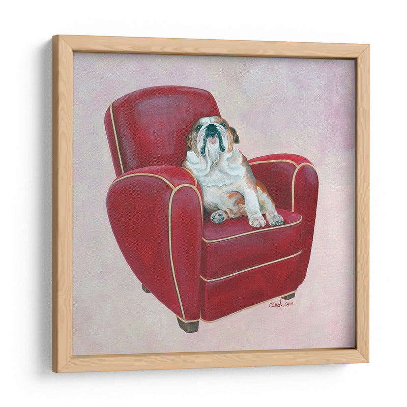 Bulldog En Rojo - Nina Ramos | Cuadro decorativo de Canvas Lab