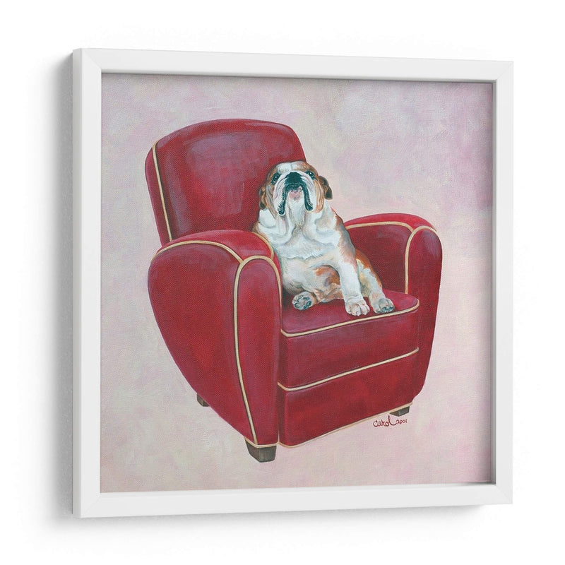 Bulldog En Rojo - Nina Ramos | Cuadro decorativo de Canvas Lab