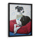 Greyhound Italiano En Rojo - Nina Ramos | Cuadro decorativo de Canvas Lab