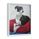 Greyhound Italiano En Rojo - Nina Ramos | Cuadro decorativo de Canvas Lab