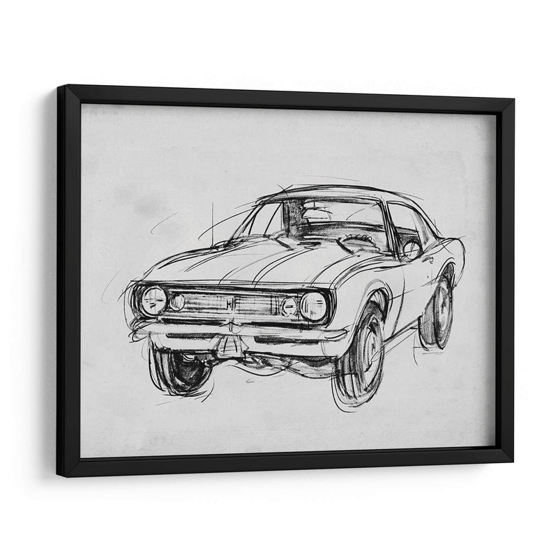 Sketch De Coche Clásico Iii - Jacob Green | Cuadro decorativo de Canvas Lab