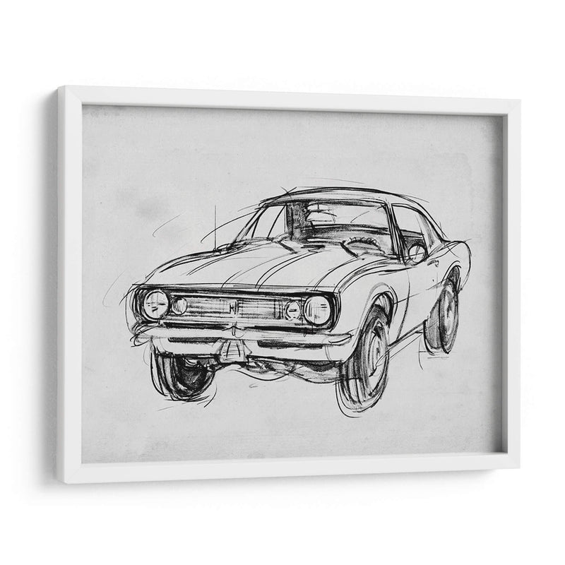 Sketch De Coche Clásico Iii - Jacob Green | Cuadro decorativo de Canvas Lab