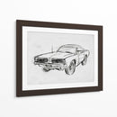 Bosquejo De Coche Clásico Iv - Jacob Green | Cuadro decorativo de Canvas Lab