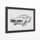 Bosquejo De Coche Clásico Iv - Jacob Green | Cuadro decorativo de Canvas Lab