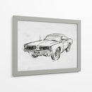 Bosquejo De Coche Clásico Iv - Jacob Green | Cuadro decorativo de Canvas Lab