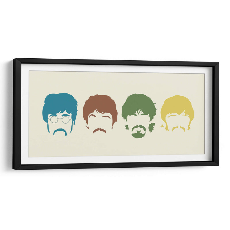 Siluetas de The Beatles | Cuadro decorativo de Canvas Lab