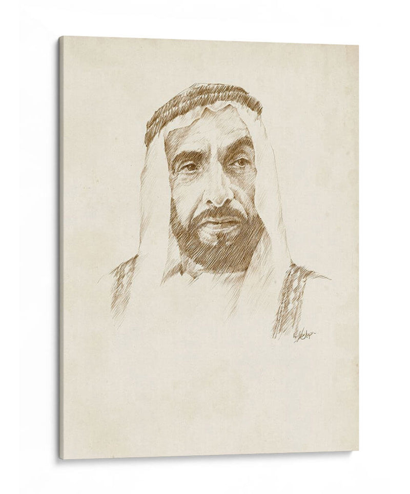 Tarde Sheikh Zayed Bin Sultan Al Nahyan - Ethan Harper | Cuadro decorativo de Canvas Lab