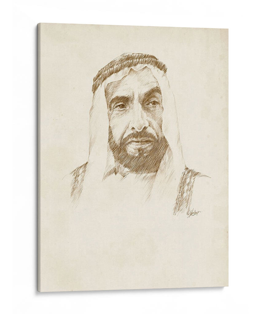 Tarde Sheikh Zayed Bin Sultan Al Nahyan - Ethan Harper | Cuadro decorativo de Canvas Lab