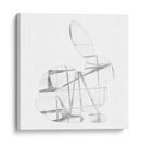 Conejo Geométrico En Silver Ii - Jennifer Goldberger | Cuadro decorativo de Canvas Lab