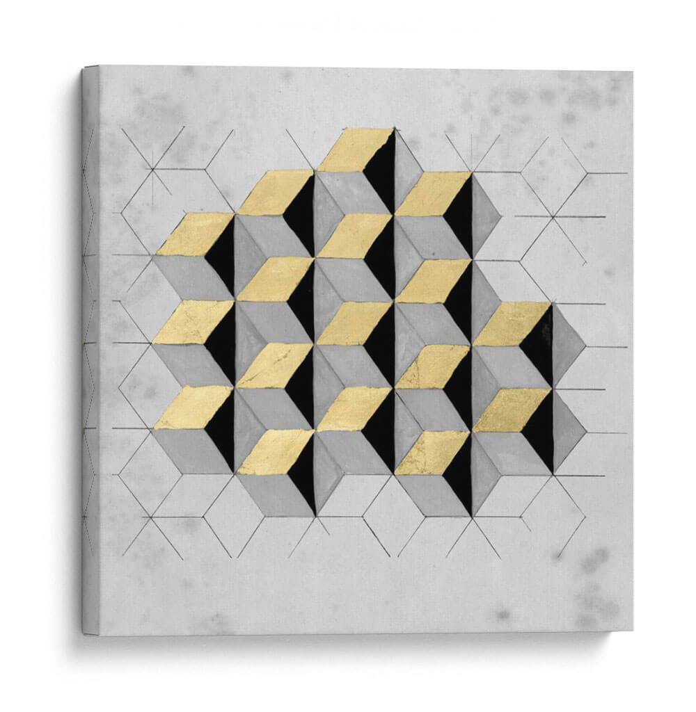 Geometría Dorada I - Naomi McCavitt | Cuadro decorativo de Canvas Lab