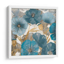 Amapolas Azules Y Doradas I - Studio W | Cuadro decorativo de Canvas Lab