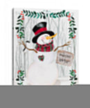 Folk Snowman Forest I - Jennifer Paxton Parker | Cuadro decorativo de Canvas Lab