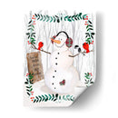 Folk Snowman Forest Ii - Jennifer Paxton Parker | Cuadro decorativo de Canvas Lab