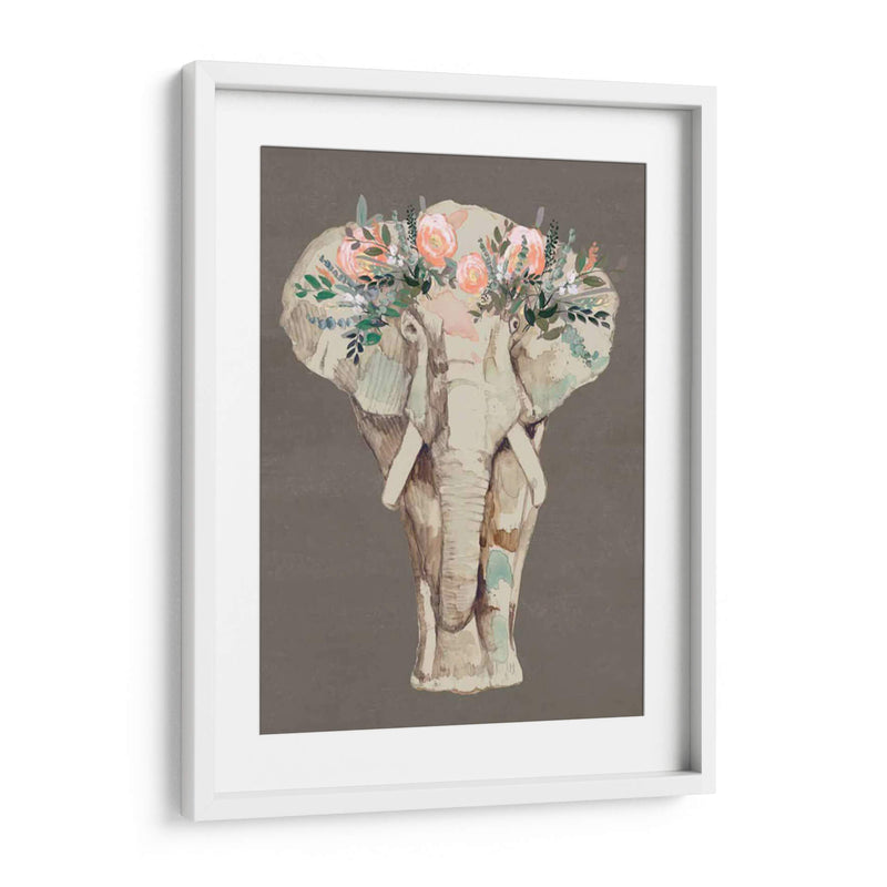 Flor Corona Elefante Ii - Jennifer Goldberger | Cuadro decorativo de Canvas Lab