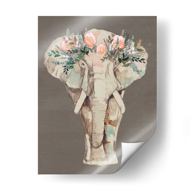 Flor Corona Elefante Ii - Jennifer Goldberger | Cuadro decorativo de Canvas Lab