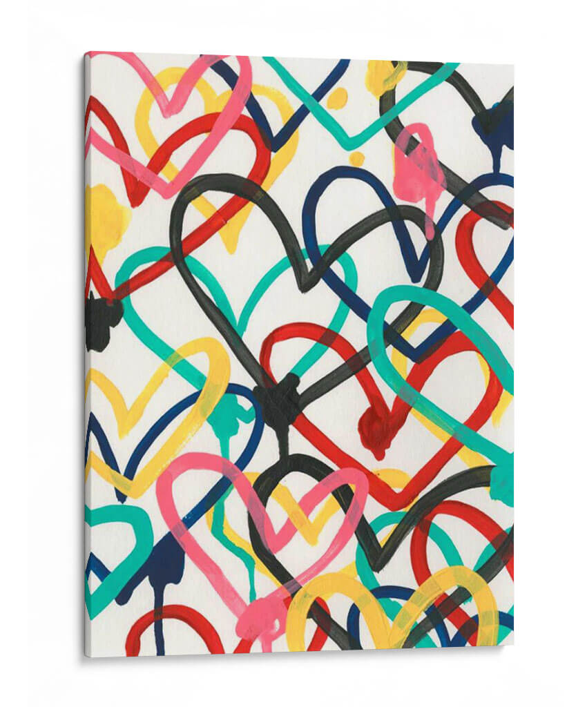 Heart Garabatos I - June Erica Vess | Cuadro decorativo de Canvas Lab