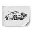 Bosquejo De Coche Clásico Ii - Jacob Green | Cuadro decorativo de Canvas Lab