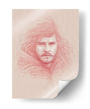 Dibujo de Jon Snow | Cuadro decorativo de Canvas Lab