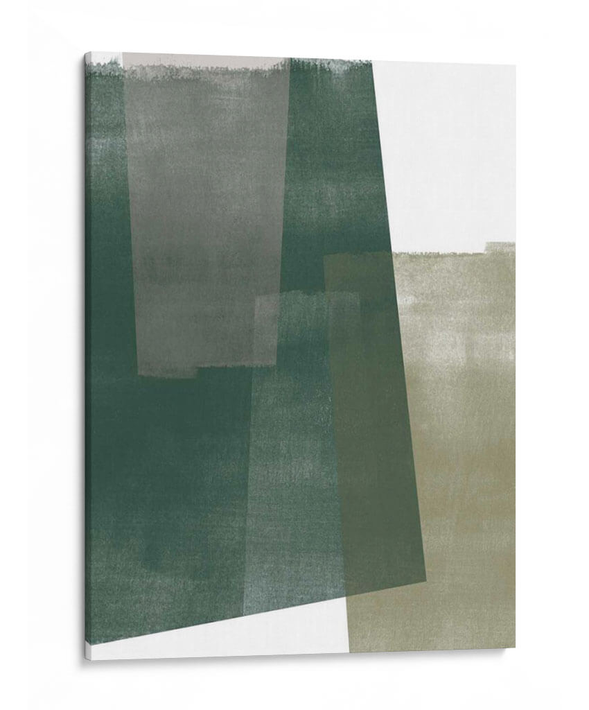 Geometría Verde Ii - June Erica Vess | Cuadro decorativo de Canvas Lab