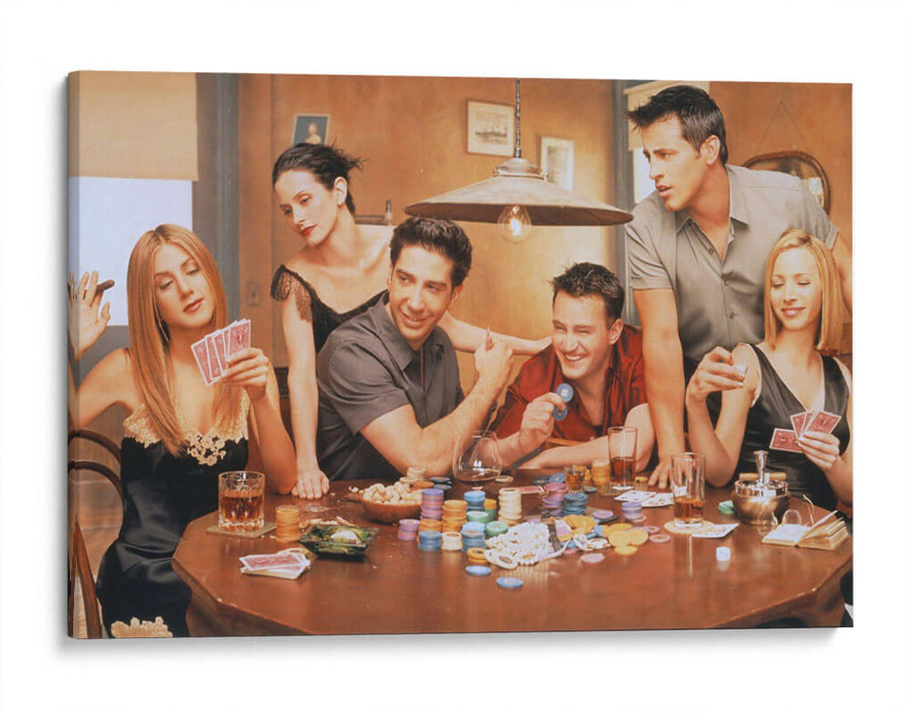 Friends Jugando Cartas | Cuadro decorativo de Canvas Lab
