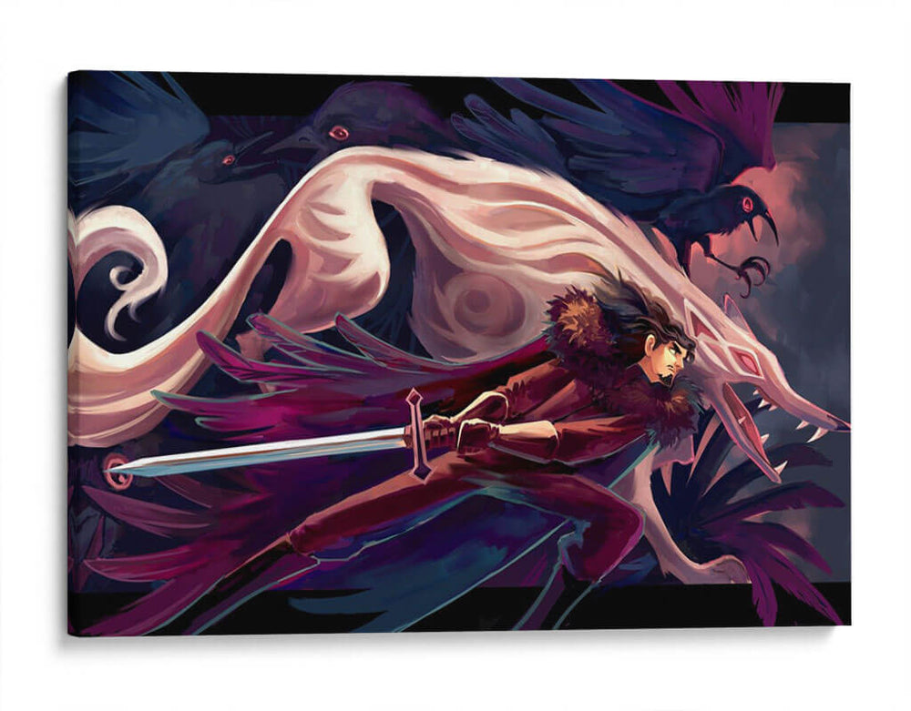 Jon Snow contra la larga noche | Cuadro decorativo de Canvas Lab
