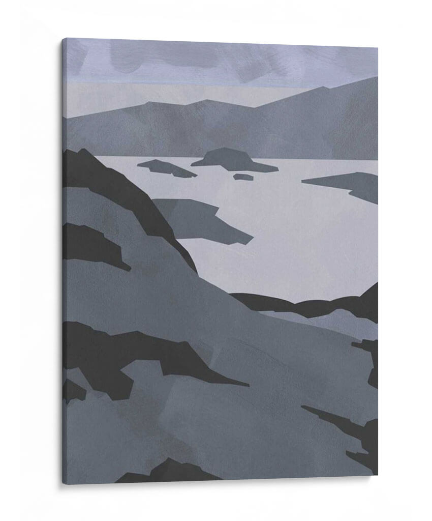 Cadena De Islas En Escala De Grises I - W. Rutledge | Cuadro decorativo de Canvas Lab