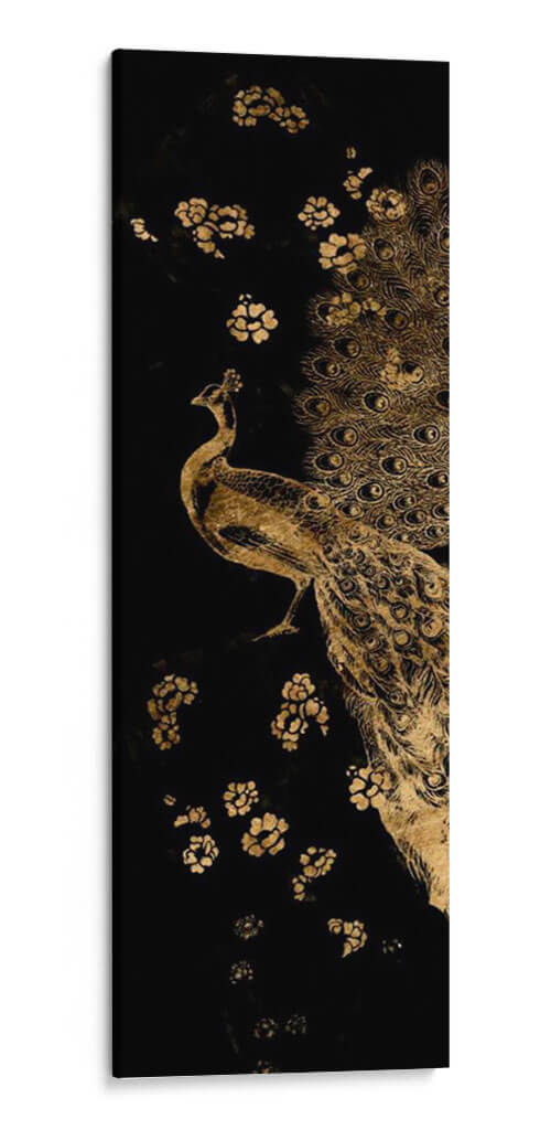 Gilded Peacock Triptych I - Jennifer Goldberger | Cuadro decorativo de Canvas Lab