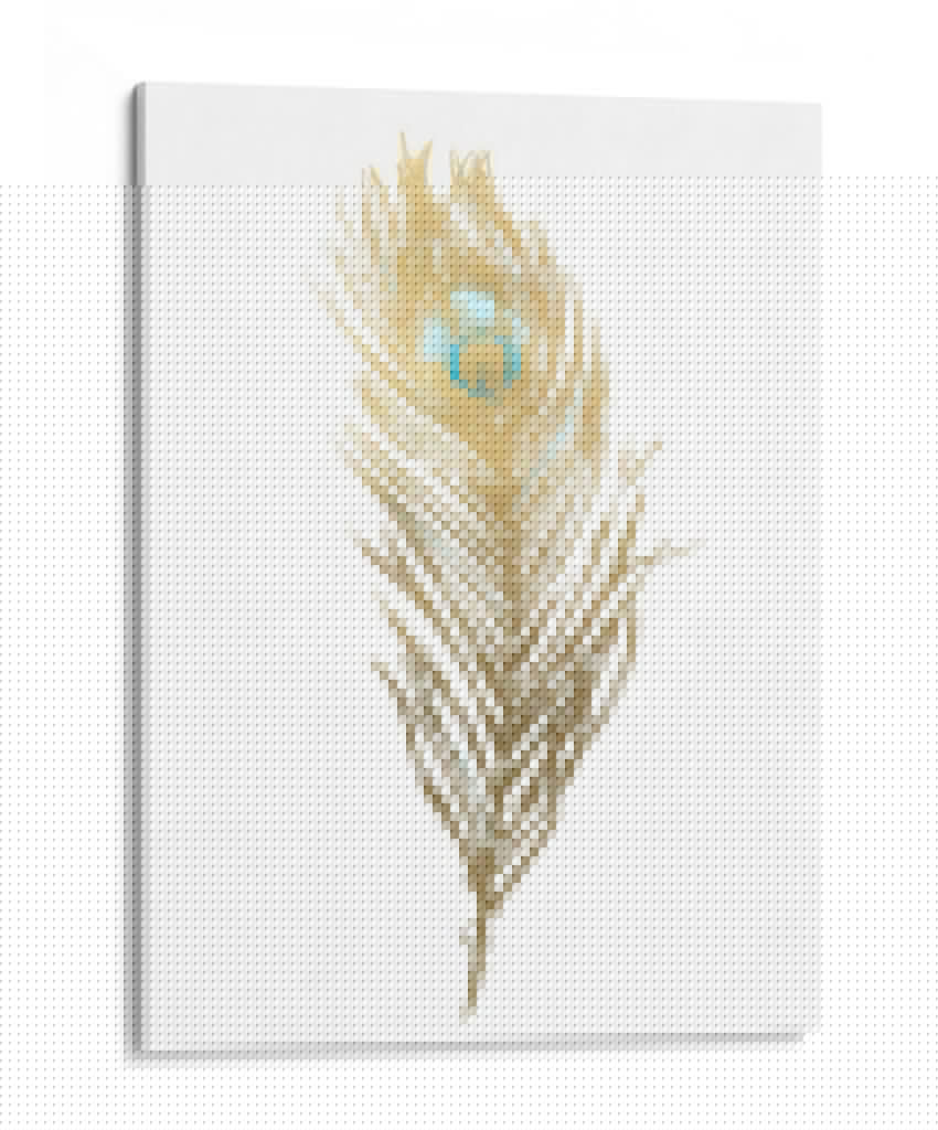 Pluma De Lámina De Oro Ii Con Color De Mano - Ethan Harper | Cuadro decorativo de Canvas Lab