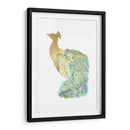 Peacock De Lámina De Oro I Con Color De Mano - Grace Popp | Cuadro decorativo de Canvas Lab