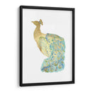 Peacock De Lámina De Oro I Con Color De Mano - Grace Popp | Cuadro decorativo de Canvas Lab