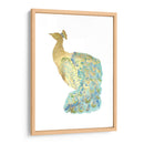 Peacock De Lámina De Oro I Con Color De Mano - Grace Popp | Cuadro decorativo de Canvas Lab