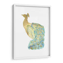 Peacock De Lámina De Oro I Con Color De Mano - Grace Popp | Cuadro decorativo de Canvas Lab
