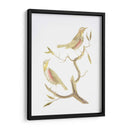 Pájaros De Lámina De Oro I Con Color De Mano - Nozeman | Cuadro decorativo de Canvas Lab