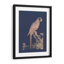 Parrot De Lámina De Oro Rosa En Azul Imperial - Edwards | Cuadro decorativo de Canvas Lab