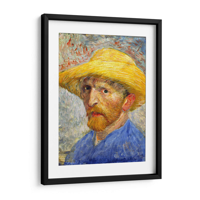 Autorretrato con sombrero de paja (1887) - I - Vincent Van Gogh | Cuadro decorativo de Canvas Lab