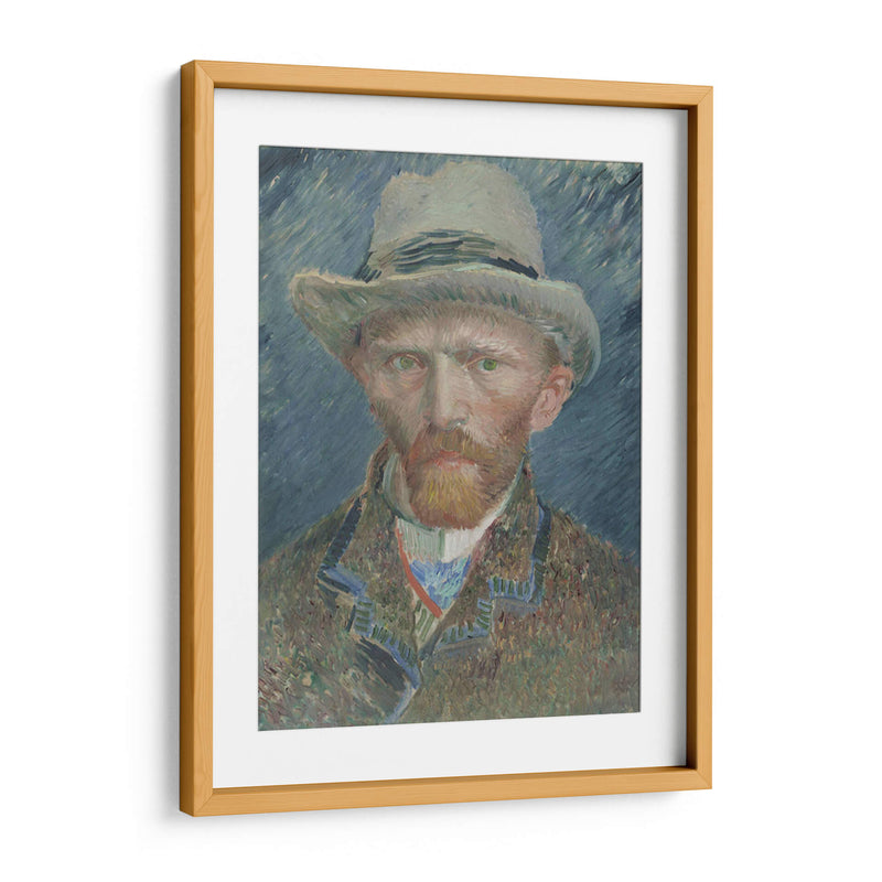 Autorretrato con sombrero de fieltro gris (1887) - I - Vincent Van Gogh | Cuadro decorativo de Canvas Lab