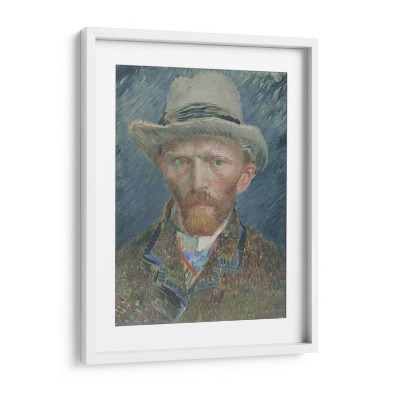 Autorretrato con sombrero de fieltro gris (1887) - I - Vincent Van Gogh | Cuadro decorativo de Canvas Lab