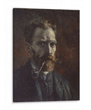 Autorretrato con pipa (1886) - I - Vincent Van Gogh | Cuadro decorativo de Canvas Lab