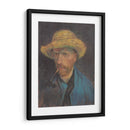 Autorretrato con sombrero de paja y pipa - Vincent Van Gogh | Cuadro decorativo de Canvas Lab