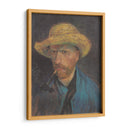 Autorretrato con sombrero de paja y pipa - Vincent Van Gogh | Cuadro decorativo de Canvas Lab