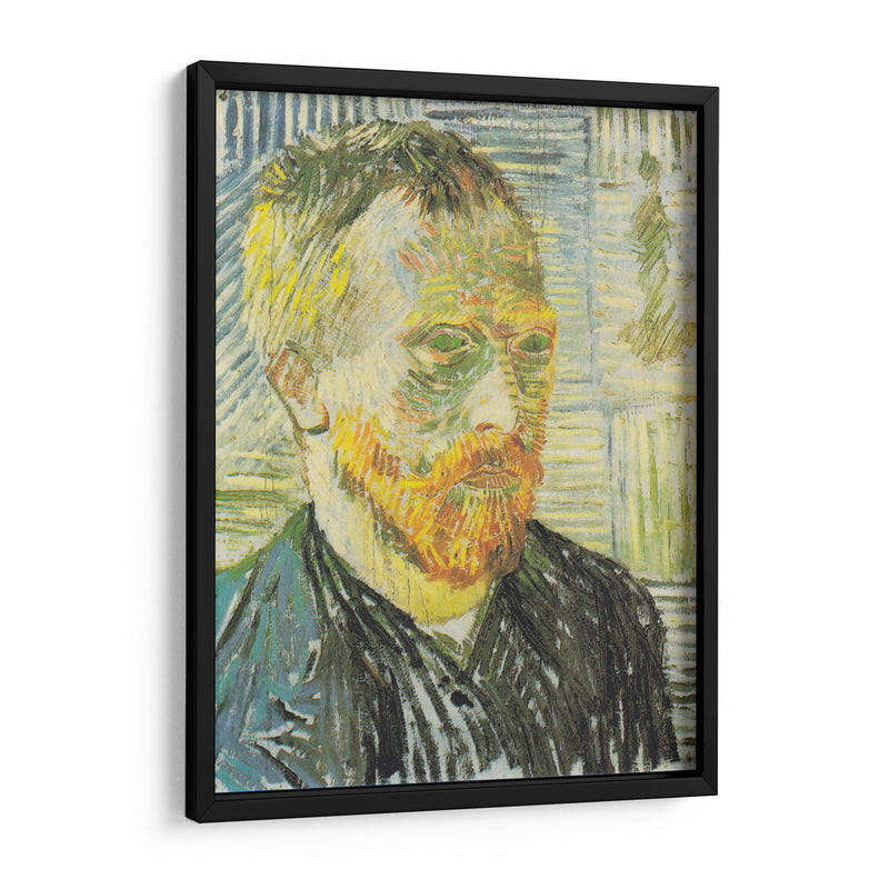 Autorretrato con estampado japonés - Vincent Van Gogh | Cuadro decorativo de Canvas Lab