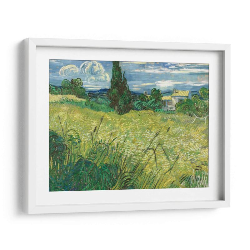 Trigal verde con ciprés - Vincent Van Gogh | Cuadro decorativo de Canvas Lab