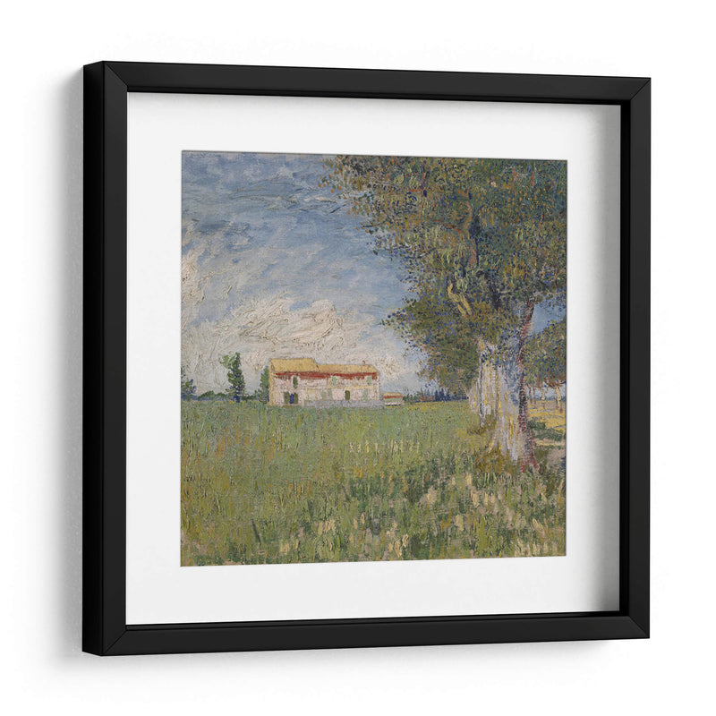 Casa en campo de trigo - Vincent Van Gogh | Cuadro decorativo de Canvas Lab