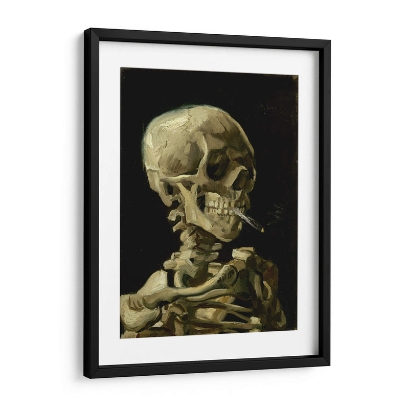 Cráneo fumando un cigarrillo - Vincent Van Gogh | Cuadro decorativo de Canvas Lab