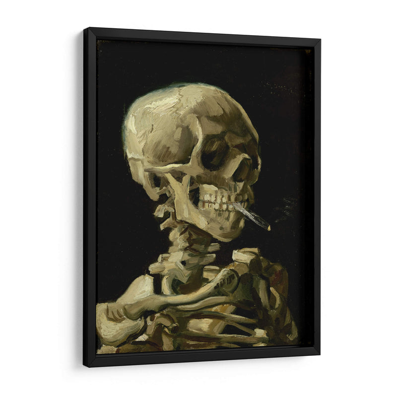 Cráneo fumando un cigarrillo - Vincent Van Gogh | Cuadro decorativo de Canvas Lab