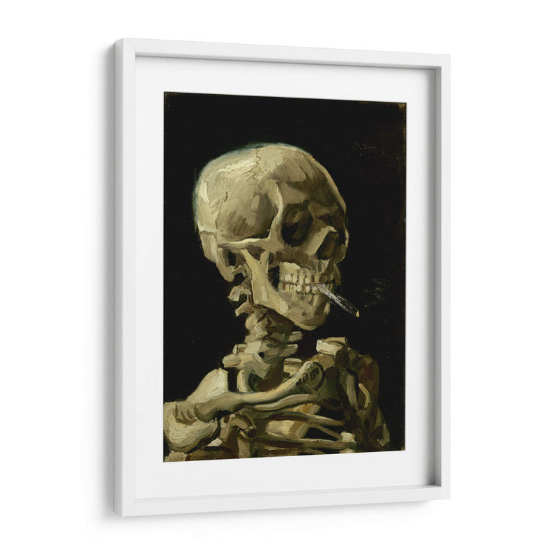 Cráneo fumando un cigarrillo - Vincent Van Gogh | Cuadro decorativo de Canvas Lab
